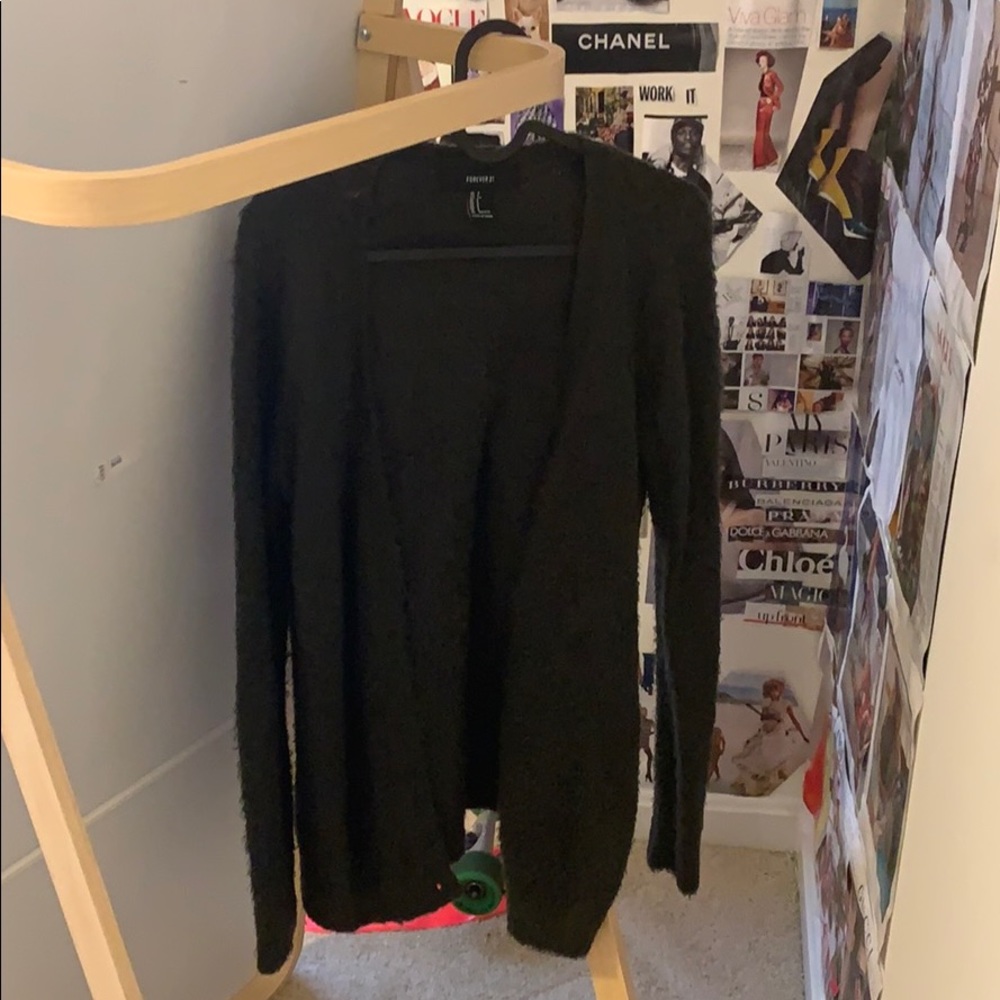 Long Forest Green Cardigan
